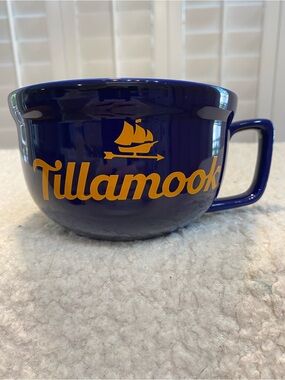 Tillamook Creamery Large Coffee Soup Mug Cup Cobalt Blue Oregon Ceramic